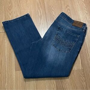Vintage Seven7 Mens Straight Fit Jeans 36x30 (36x29) Medium Blue Western